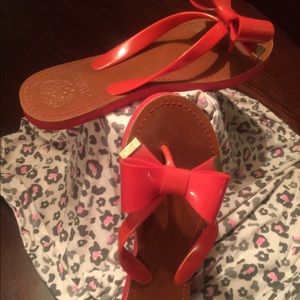 flat Red sandals